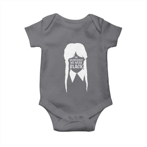On Wednesdays We Wear Black Baby Onesie Goth Halloween TS10 Charcoal Print Your Wear