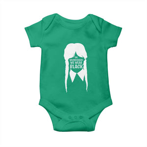 On Wednesdays We Wear Black Baby Onesie Goth Halloween TS10 Irish Green Print Your Wear