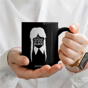 On Wednesdays We Wear Black Coffee Mug Goth Halloween TS10 Print Your Wear