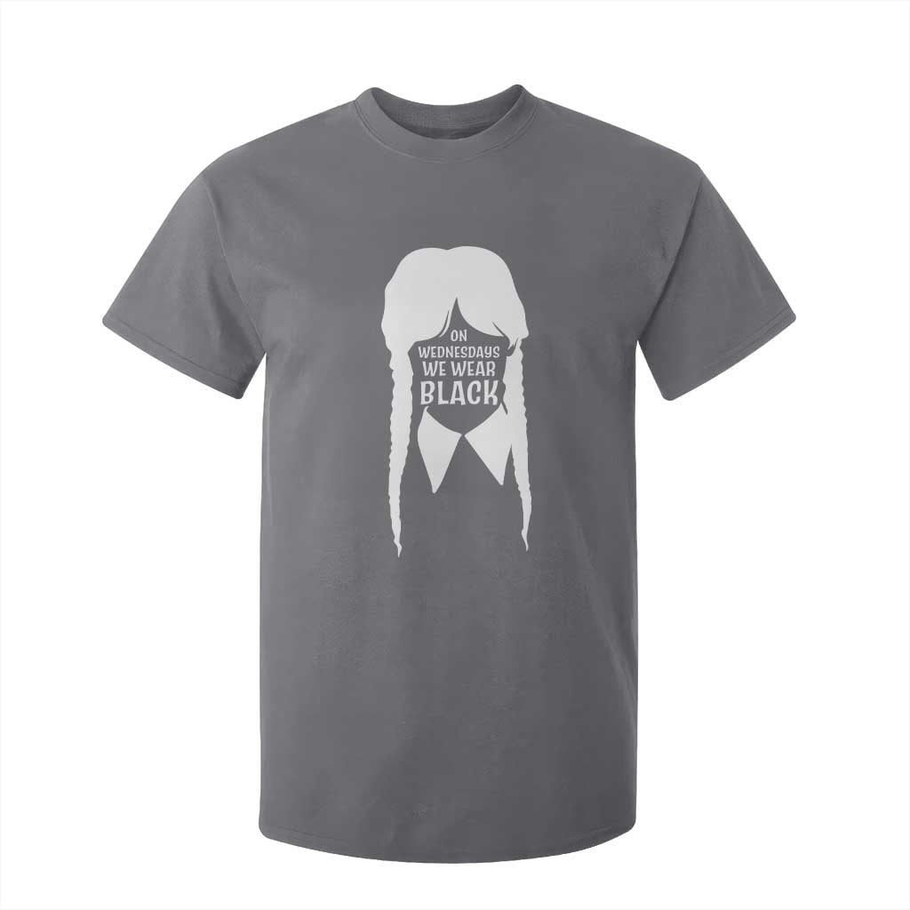 On Wednesdays We Wear Black T Shirt For Kid Goth Halloween TS10 Charcoal Print Your Wear