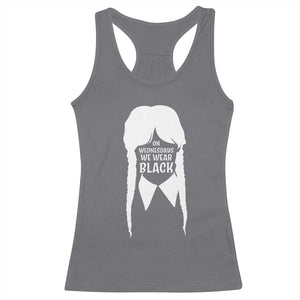 On Wednesdays We Wear Black Racerback Tank Top Goth Halloween TS10 Charcoal Print Your Wear