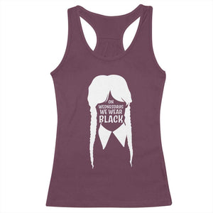 On Wednesdays We Wear Black Racerback Tank Top Goth Halloween TS10 Maroon Print Your Wear