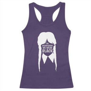 On Wednesdays We Wear Black Racerback Tank Top Goth Halloween TS10 Purple Print Your Wear