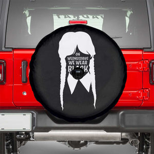 On Wednesdays We Wear Black Spare Tire Cover Goth Halloween TS10 Black Print Your Wear