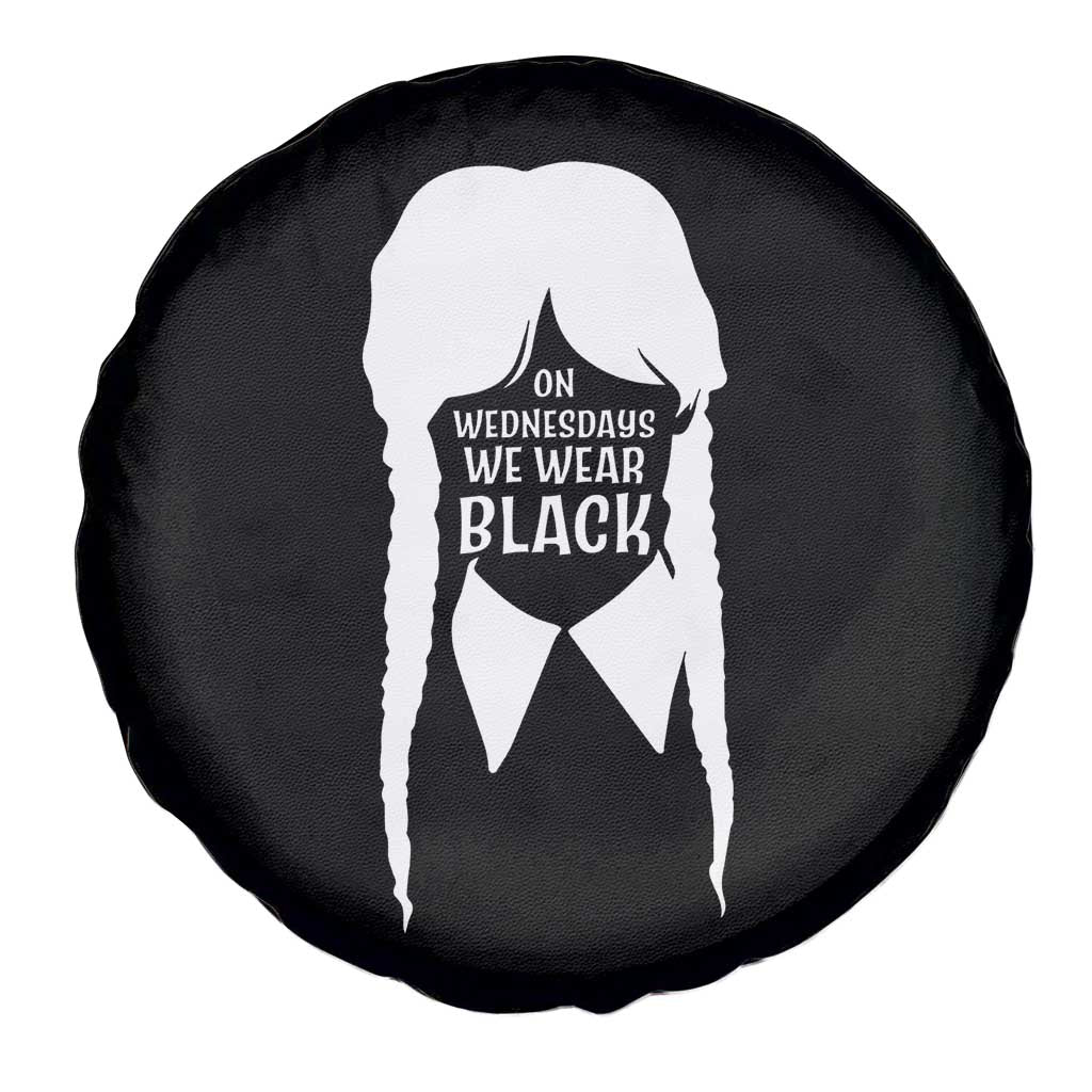 On Wednesdays We Wear Black Spare Tire Cover Goth Halloween TS10 Print Your Wear
