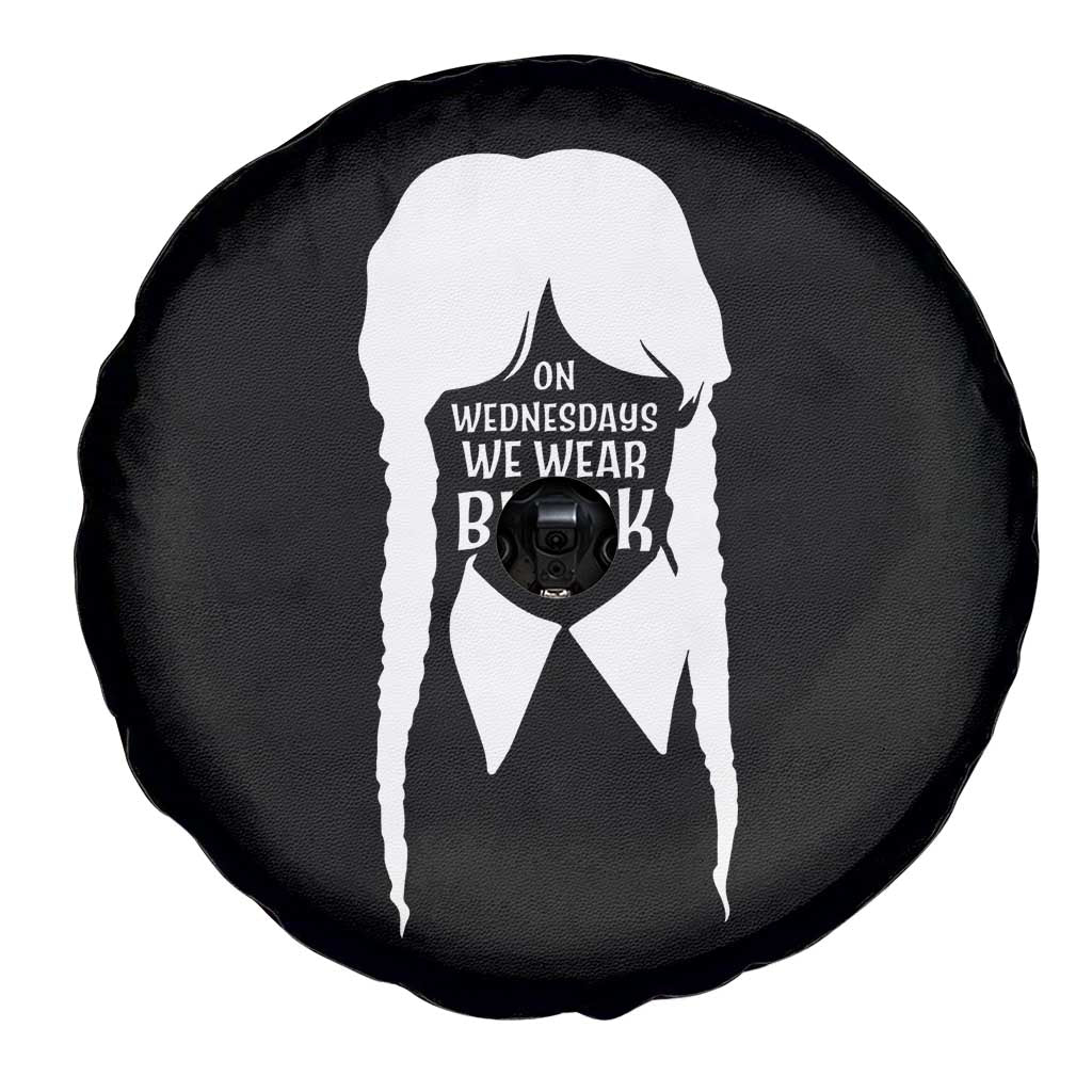 On Wednesdays We Wear Black Spare Tire Cover Goth Halloween TS10 Print Your Wear