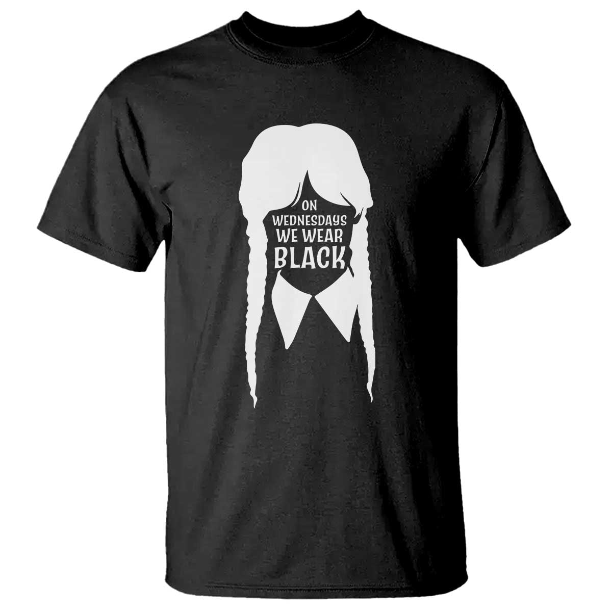 On Wednesdays We Wear Black T Shirt Goth Halloween TS10 Black Print Your Wear