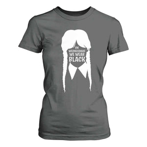 On Wednesdays We Wear Black T Shirt For Women Goth Halloween TS10 Dark Heather Print Your Wear