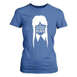 On Wednesdays We Wear Black T Shirt For Women Goth Halloween TS10 Royal Blue Print Your Wear