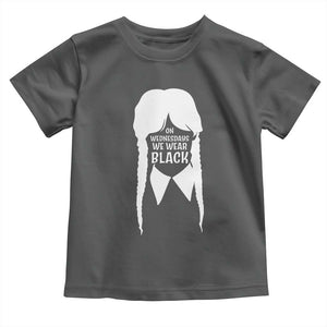 On Wednesdays We Wear Black Toddler T Shirt Goth Halloween TS10 Dark Heather Print Your Wear