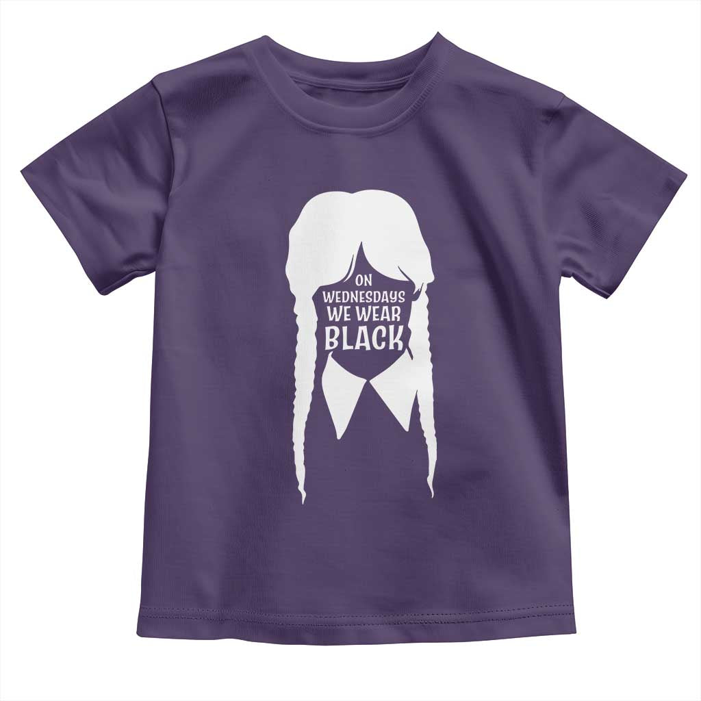 On Wednesdays We Wear Black Toddler T Shirt Goth Halloween TS10 Purple Print Your Wear