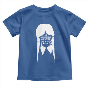 On Wednesdays We Wear Black Toddler T Shirt Goth Halloween TS10 Royal Blue Print Your Wear
