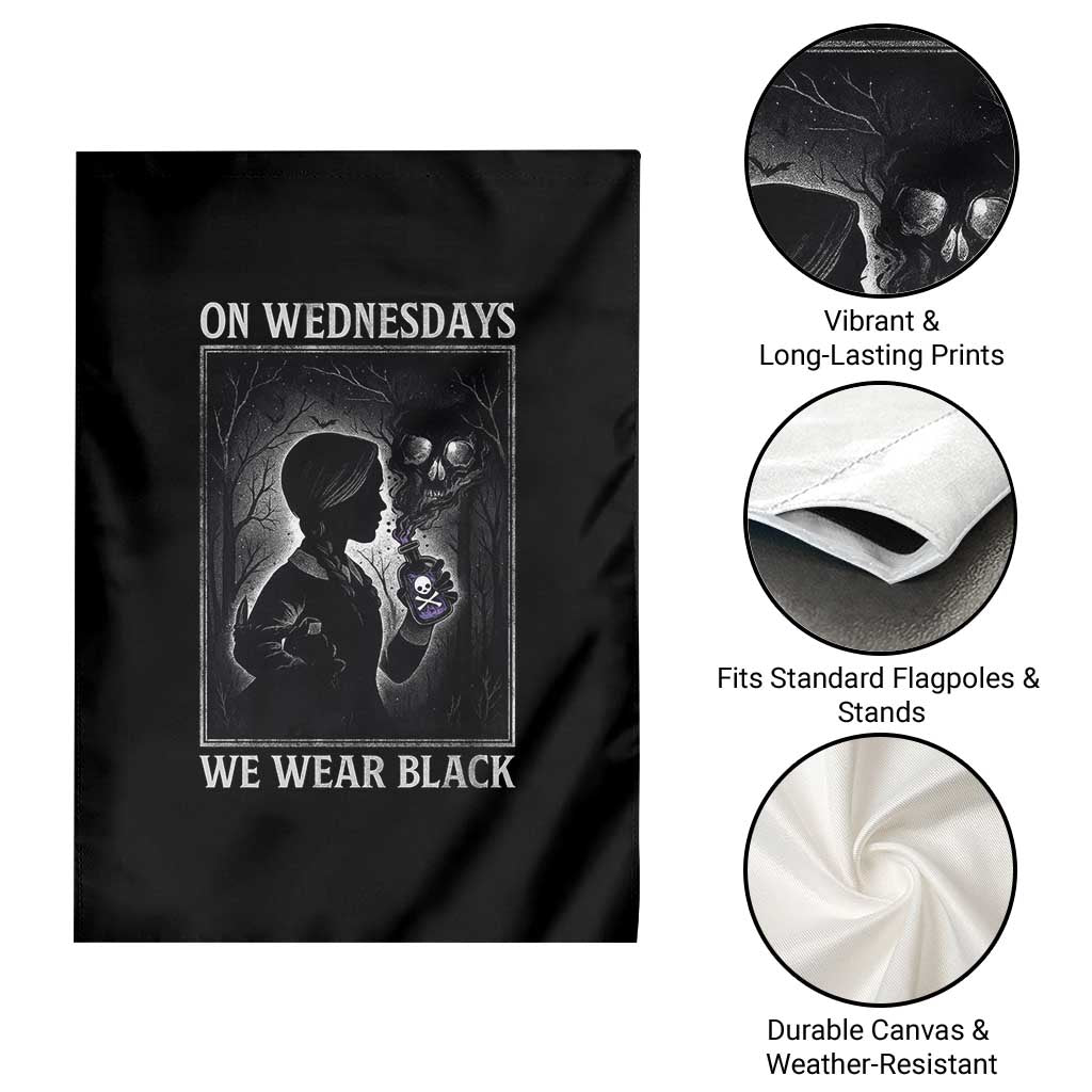 On Wednesdays We Wear Black Garden Flag Tarot Card Goth Halloween TS10 Print Your Wear