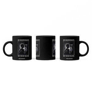 On Wednesdays We Wear Black Coffee Mug Tarot Card Goth Halloween TS10 Print Your Wear