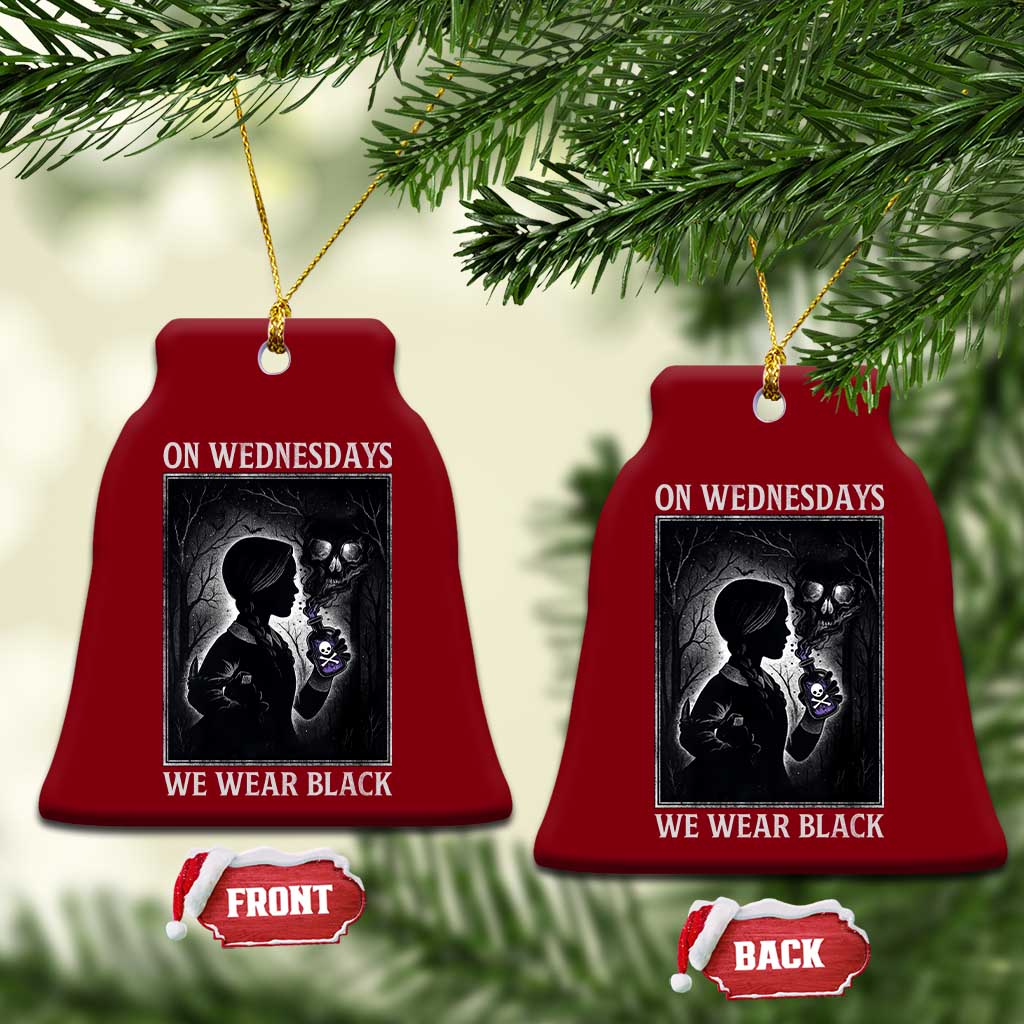 On Wednesdays We Wear Black Ceramic Ornament Tarot Card Goth Halloween TS10 Print Your Wear