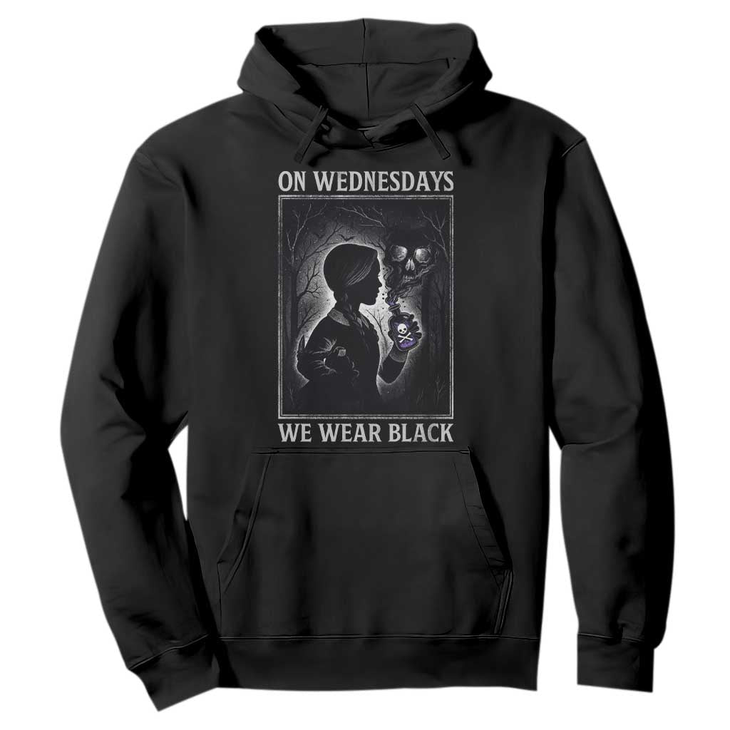 On Wednesdays We Wear Black Hoodie Tarot Card Goth Halloween TS10 Black Print Your Wear