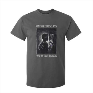 On Wednesdays We Wear Black T Shirt For Kid Tarot Card Goth Halloween TS10 Dark Heather Print Your Wear