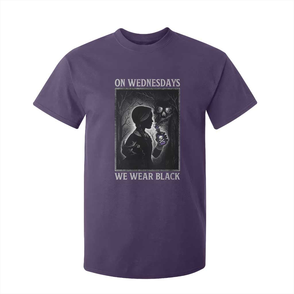 On Wednesdays We Wear Black T Shirt For Kid Tarot Card Goth Halloween TS10 Purple Print Your Wear