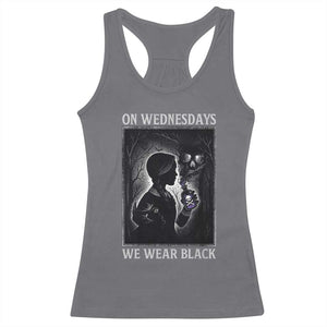 On Wednesdays We Wear Black Racerback Tank Top Tarot Card Goth Halloween TS10 Charcoal Print Your Wear