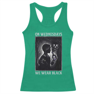 On Wednesdays We Wear Black Racerback Tank Top Tarot Card Goth Halloween TS10 Irish Green Print Your Wear