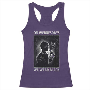 On Wednesdays We Wear Black Racerback Tank Top Tarot Card Goth Halloween TS10 Purple Print Your Wear