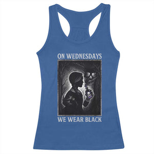On Wednesdays We Wear Black Racerback Tank Top Tarot Card Goth Halloween TS10 Royal Blue Print Your Wear