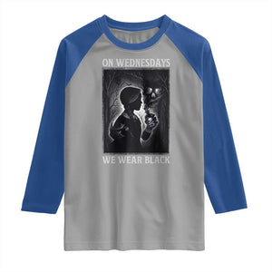 On Wednesdays We Wear Black Raglan Shirt Tarot Card Goth Halloween TS10 Sport Gray Royal Print Your Wear