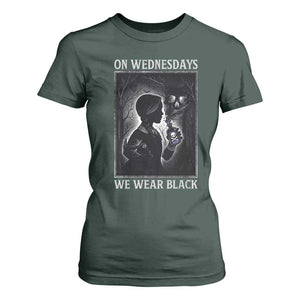 On Wednesdays We Wear Black T Shirt For Women Tarot Card Goth Halloween TS10 Dark Forest Green Print Your Wear