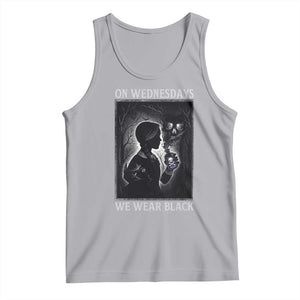 On Wednesdays We Wear Black Tank Top Tarot Card Goth Halloween TS10 Athletic Heather Print Your Wear