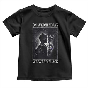 On Wednesdays We Wear Black Toddler T Shirt Tarot Card Goth Halloween TS10 Black Print Your Wear
