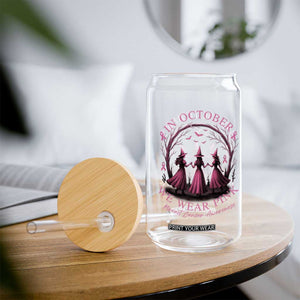 In October We Wear Pink Witches Glass Can Spooky Breast Cancer Witch Halloween Pink Ribbon TS10 Print Your Wear