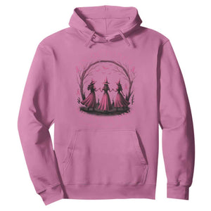 In October We Wear Pink Witches Hoodie Spooky Breast Cancer Witch Halloween Pink Ribbon TS10 Azalea Print Your Wear