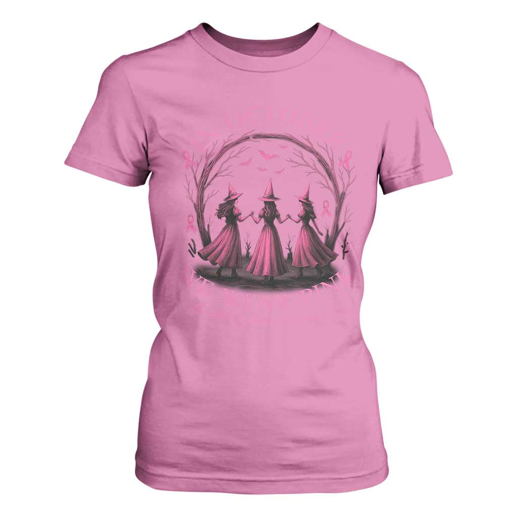 In October We Wear Pink Witches T Shirt For Women Spooky Breast Cancer Witch Halloween Pink Ribbon TS10 Azalea Print Your Wear