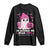 In October We Wear Pink Ghost Long Sleeve Shirt Halloween Breast Cancer Pink Ribbon Pumpkin TS10 Black Print Your Wear
