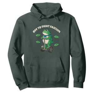 Portland Frog Hoodie Off to Fight Fascism Inflatable Costume Protest TS10 Dark Forest Green Print Your Wear