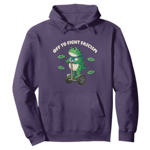 Portland Frog Hoodie Off to Fight Fascism Inflatable Costume Protest TS10 Purple Print Your Wear