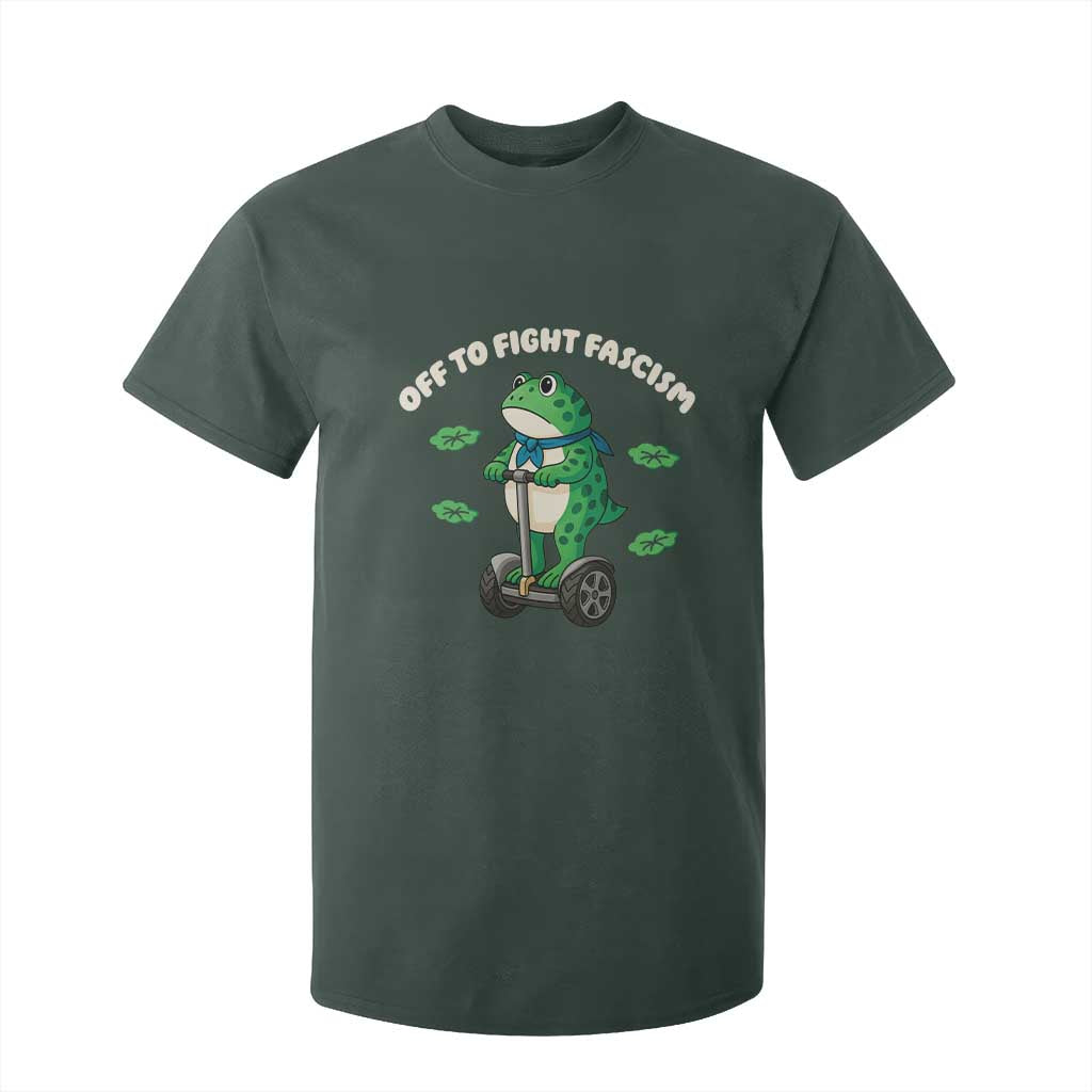Portland Frog T Shirt For Kid Off to Fight Fascism Inflatable Costume Protest TS10 Dark Forest Green Print Your Wear