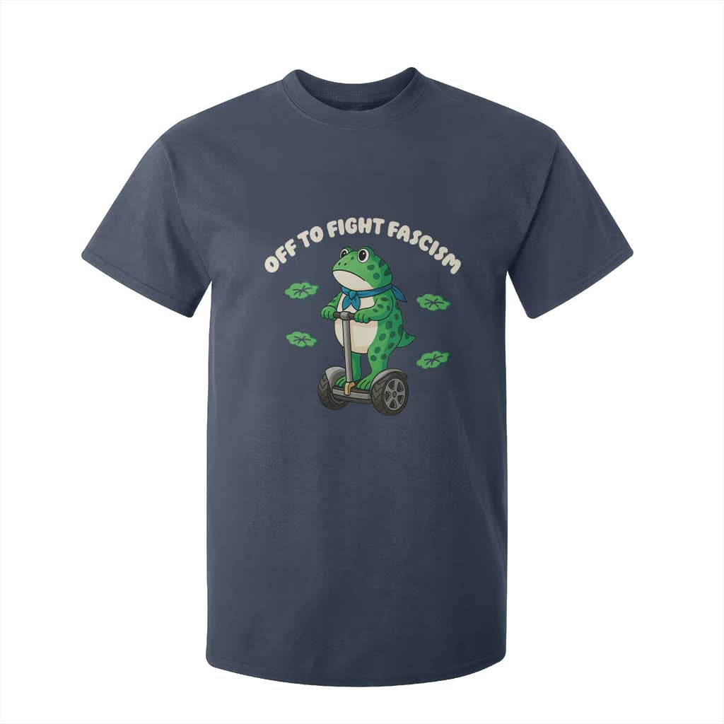 Portland Frog T Shirt For Kid Off to Fight Fascism Inflatable Costume Protest TS10 Navy Print Your Wear