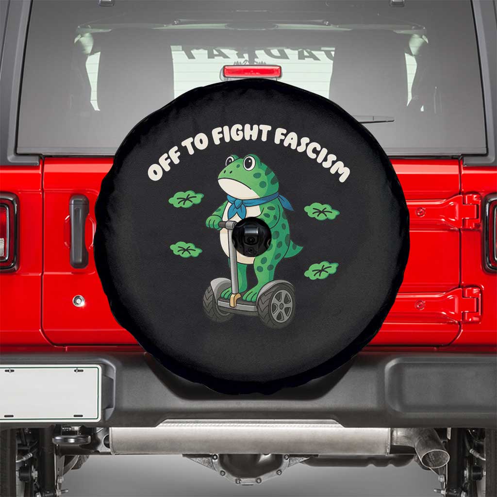 Portland Frog Spare Tire Cover Off to Fight Fascism Inflatable Costume Protest TS10 Black Print Your Wear