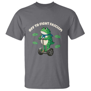 Portland Frog T Shirt Off to Fight Fascism Inflatable Costume Protest TS10 Charcoal Print Your Wear