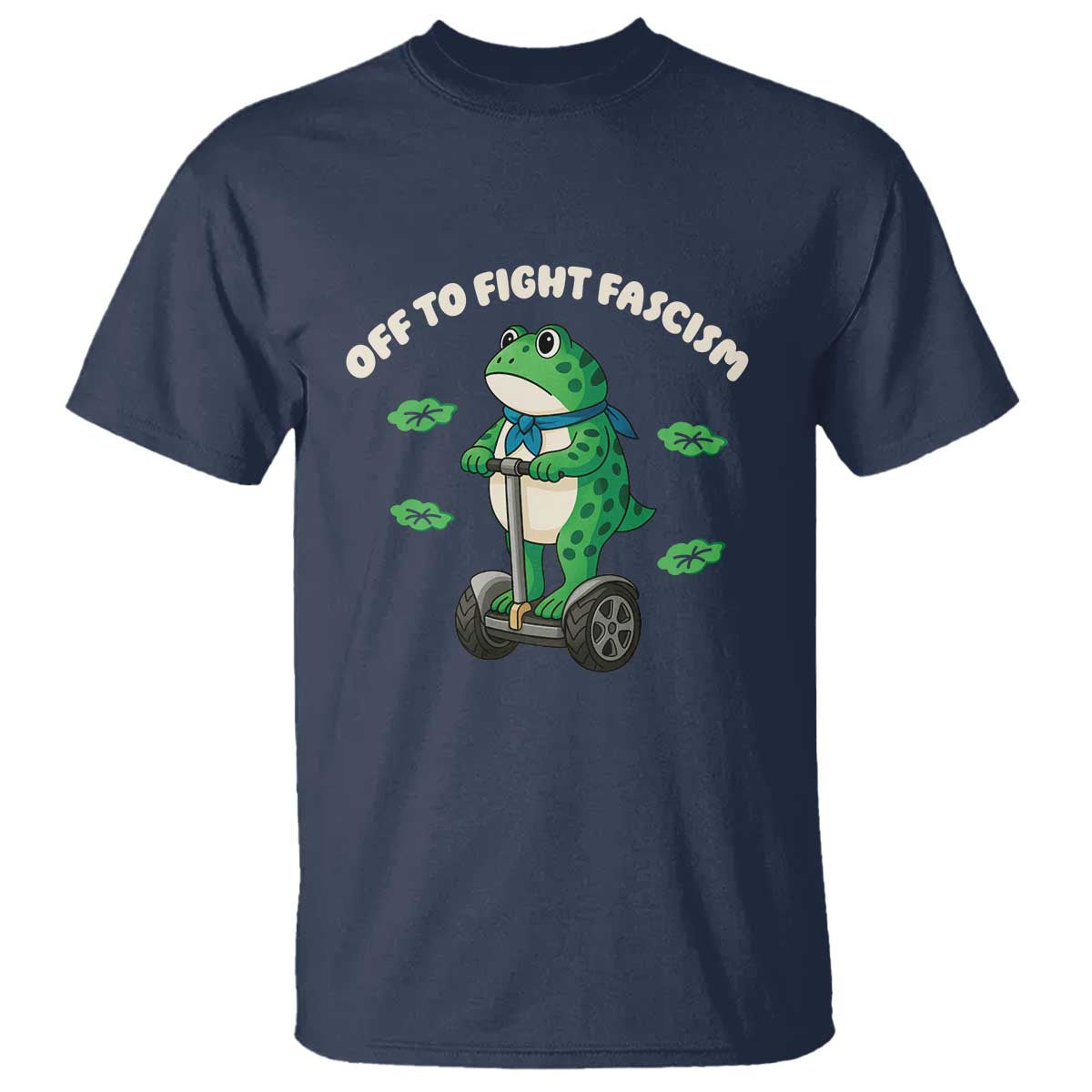 Portland Frog T Shirt Off to Fight Fascism Inflatable Costume Protest TS10 Navy Print Your Wear