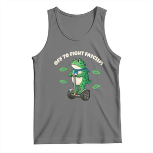 Portland Frog Tank Top Off to Fight Fascism Inflatable Costume Protest TS10 Black Heather Print Your Wear