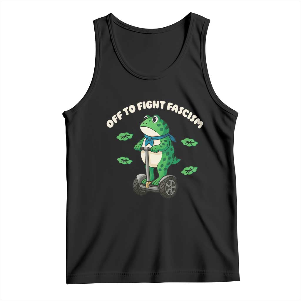 Portland Frog Tank Top Off to Fight Fascism Inflatable Costume Protest TS10 Black Print Your Wear
