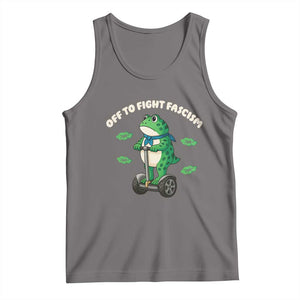 Portland Frog Tank Top Off to Fight Fascism Inflatable Costume Protest TS10 Deep Heather Print Your Wear