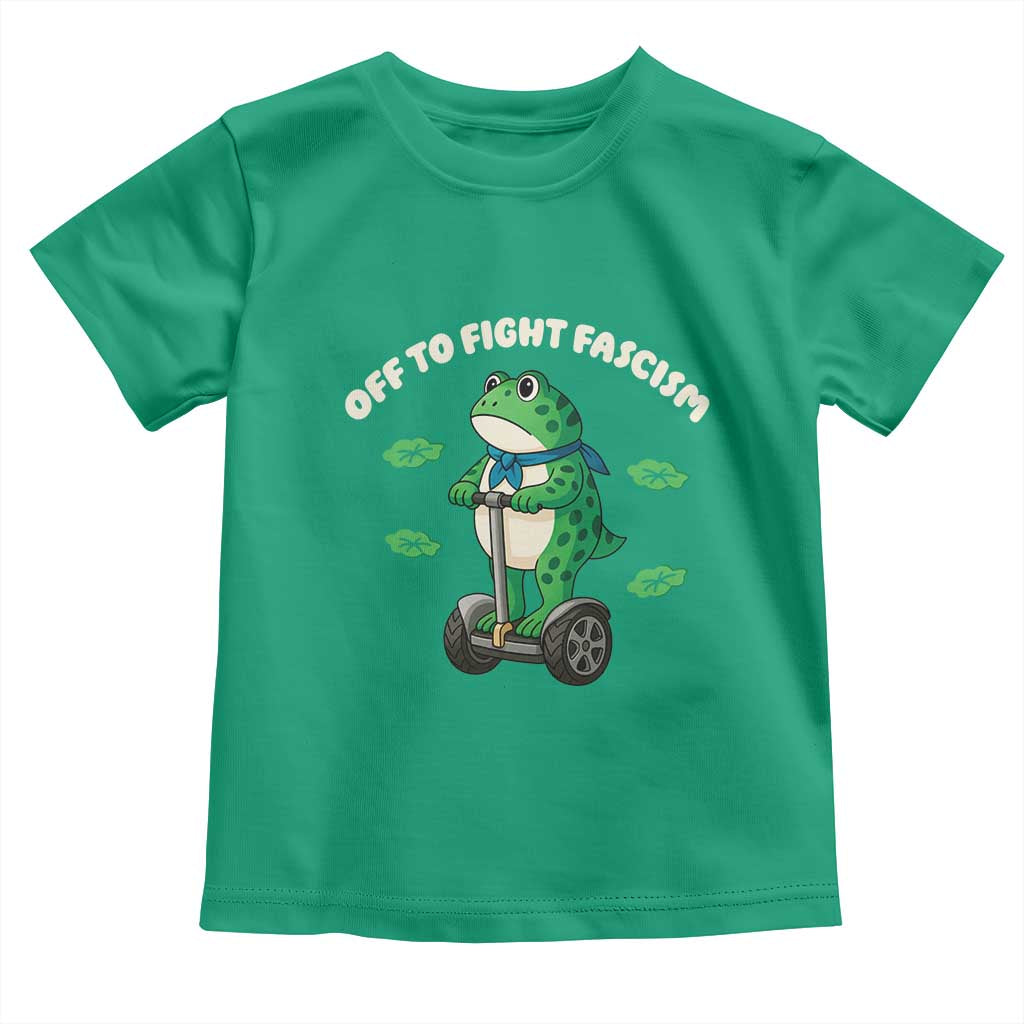 Portland Frog Toddler T Shirt Off to Fight Fascism Inflatable Costume Protest TS10 Irish Green Print Your Wear