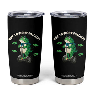 Portland Frog Tumbler Cup Off to Fight Fascism Inflatable Costume Protest TS10 Black Print Your Wear