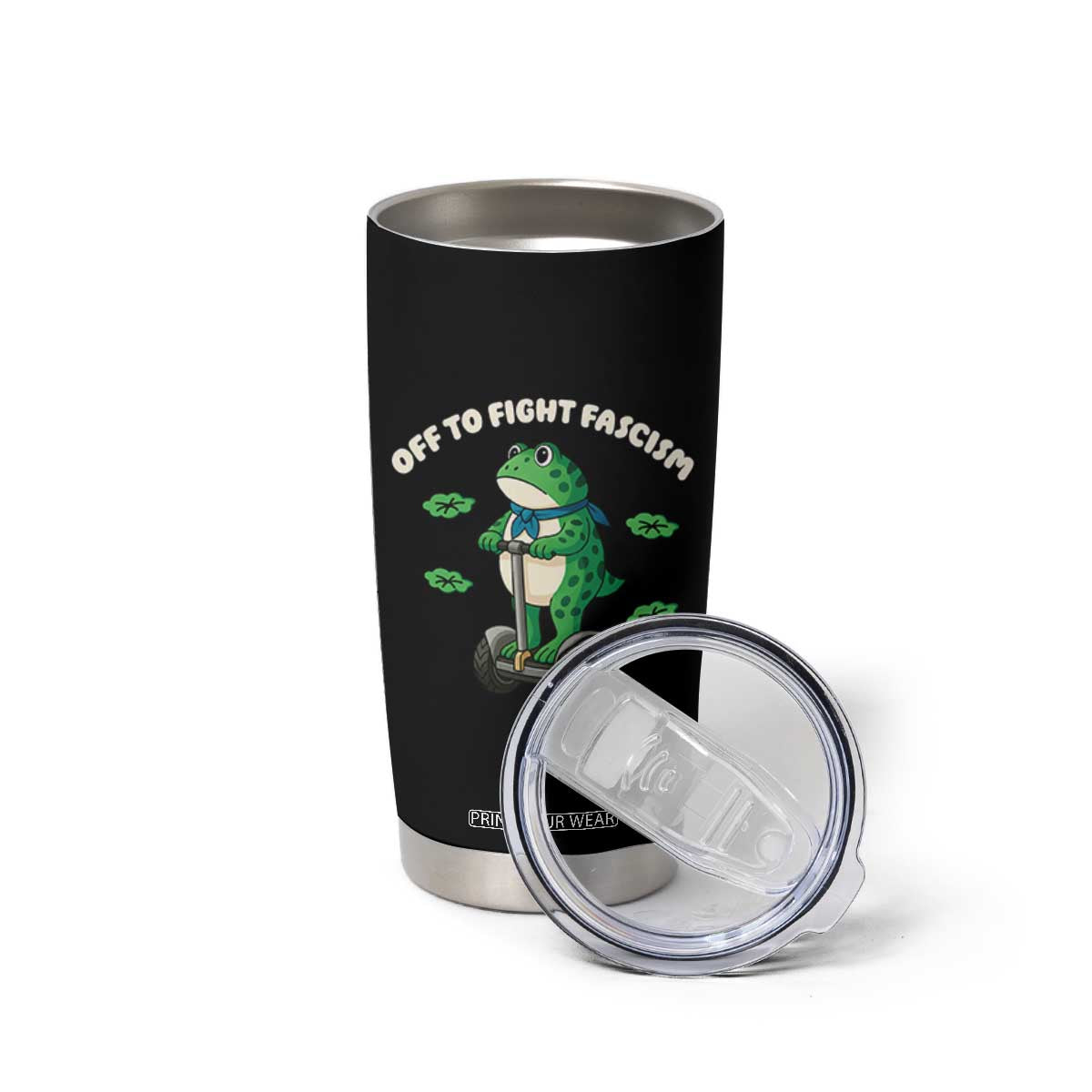 Portland Frog Tumbler Cup Off to Fight Fascism Inflatable Costume Protest TS10 Print Your Wear