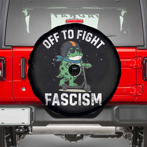 Portland Frog Resist Protest Spare Tire Cover Off to Fight Fascism Frog Scooter TS10 Black Print Your Wear