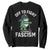 Portland Frog Resist Protest Sweatshirt Off to Fight Fascism Frog Scooter - Print Your Wear