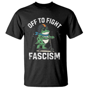 Portland Frog Resist Protest T Shirt Off to Fight Fascism Frog Scooter - Print Your Wear